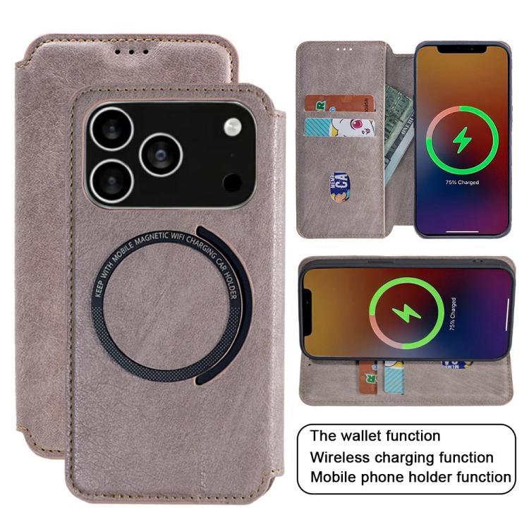 Kalebol Flip Card Slot MagSafe Leather Phone Case