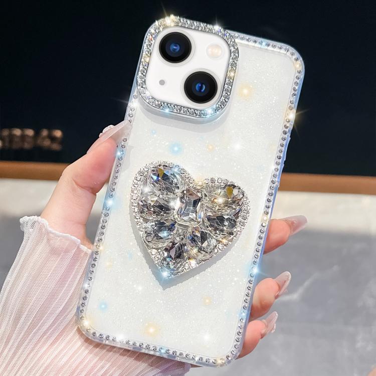 Diamond Glitter Gemstone Heart Holder Phone Case