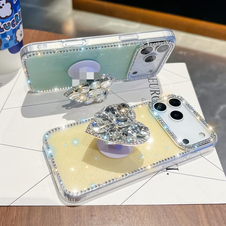 Diamond Glitter Gemstone Heart Holder Phone Case