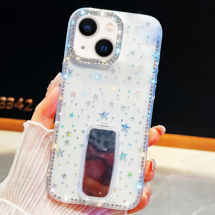 Rhinestone Glitter TPU 4-corners Anti-fall Phone Case with Holder