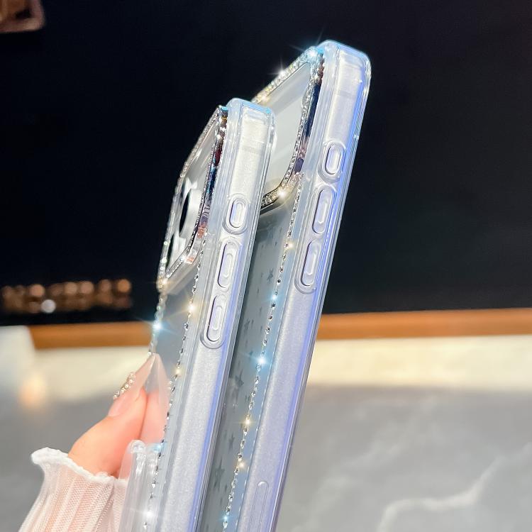 Rhinestone Glitter TPU 4-corners Anti-fall Phone Case with Holder