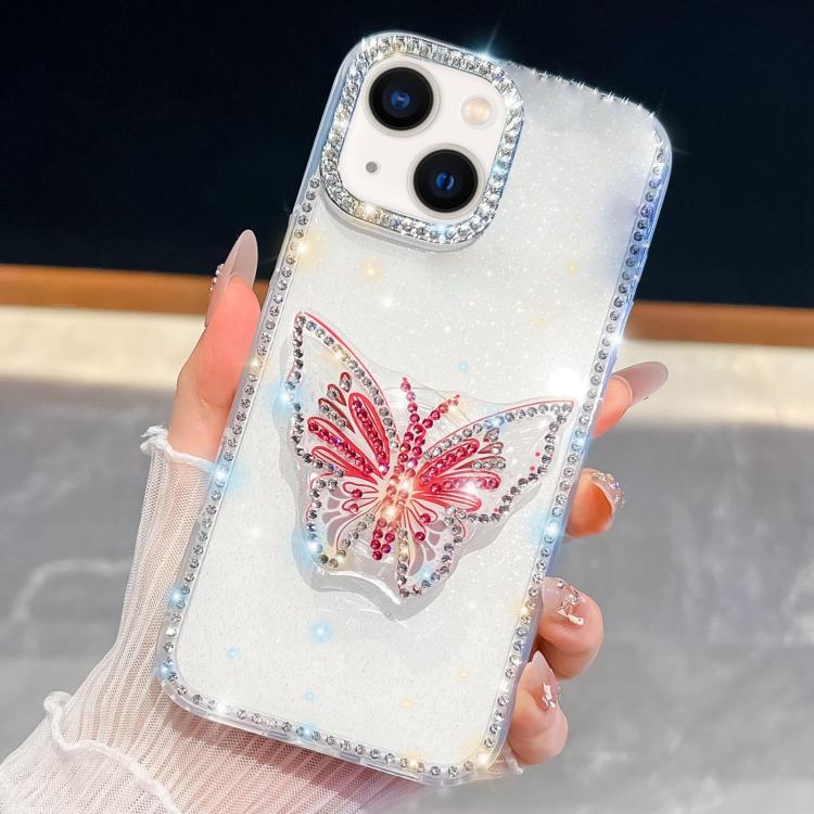 Diamond Glitter Butterfly Holder Phone Case
