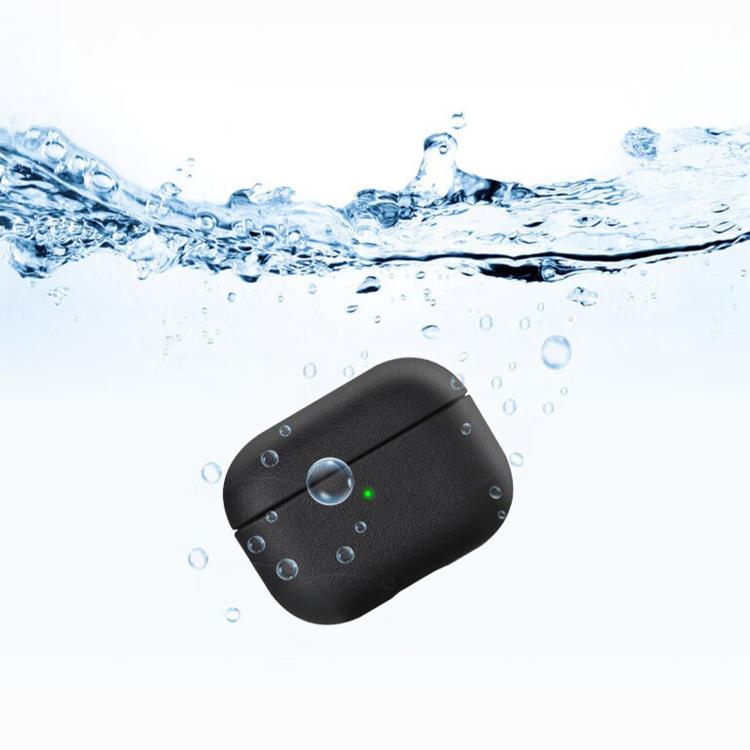 Simple Solid Color Soft Leather Texture TPU Earphone Protective Cover with Strap