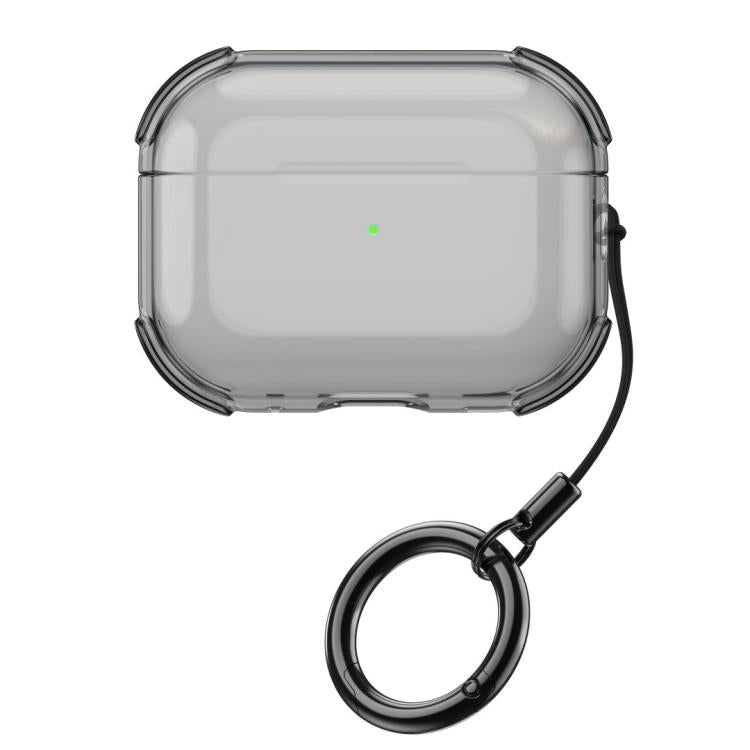 Simple Transparent Soft Shell TPU Earphone Protective Cover  with Ring Rope