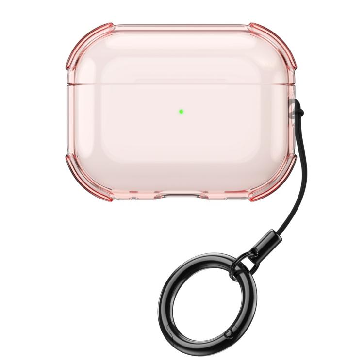 Simple Transparent Soft Shell TPU Earphone Protective Cover  with Ring Rope
