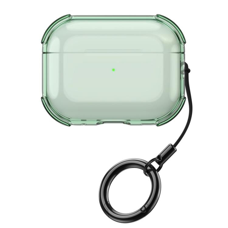Simple Transparent Soft Shell TPU Earphone Protective Cover  with Ring Rope