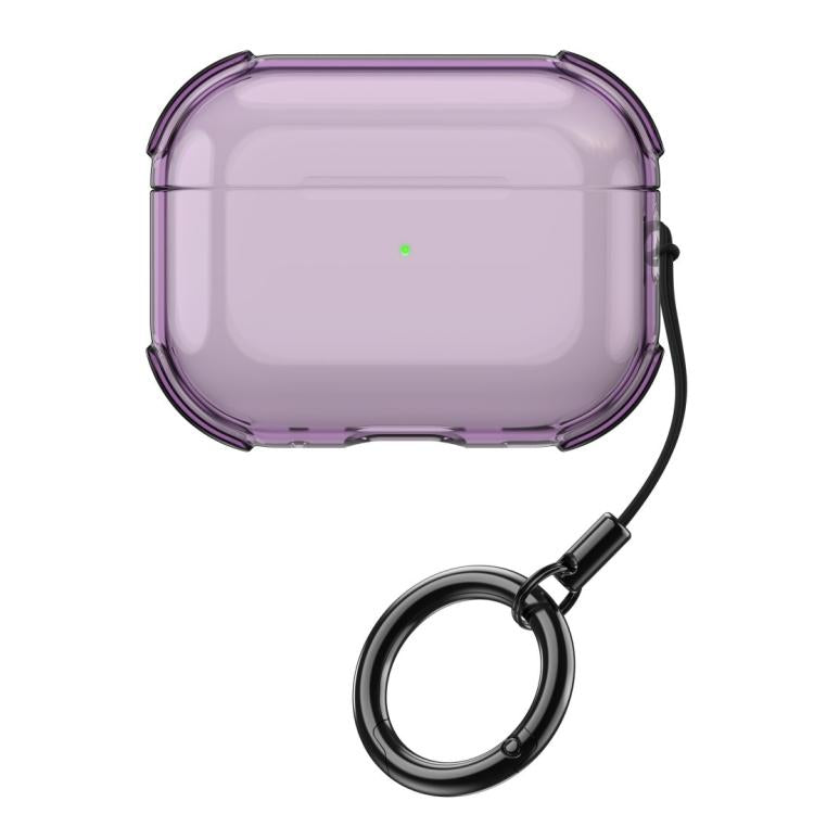 Simple Transparent Soft Shell TPU Earphone Protective Cover  with Ring Rope