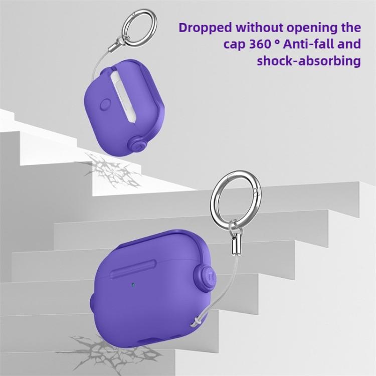 Lock TPU Hybrid PC Earphone Protective Cover with Ring Rope