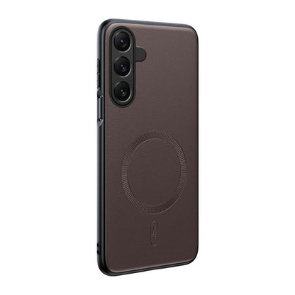 Plain Leather MagSafe Shockproof Phone Case, For Samsung Galaxy S26+ 5G, For Samsung Galaxy S26 Ultra 5G, For Samsung Galaxy S26 5G, For Samsung Galaxy S25 Edge 5G, For Samsung Galaxy S25 5G, For Samsung Galaxy S25+ 5G, For Samsung Galaxy S25 Ultra 5G ...