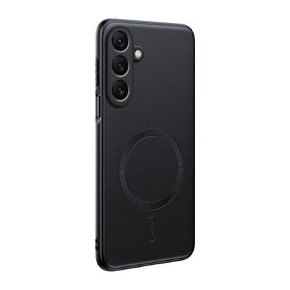 Plain Leather MagSafe Shockproof Phone Case, For Samsung Galaxy S26+ 5G, For Samsung Galaxy S26 Ultra 5G, For Samsung Galaxy S26 5G, For Samsung Galaxy S25 Edge 5G, For Samsung Galaxy S25 5G, For Samsung Galaxy S25+ 5G, For Samsung Galaxy S25 Ultra 5G ...