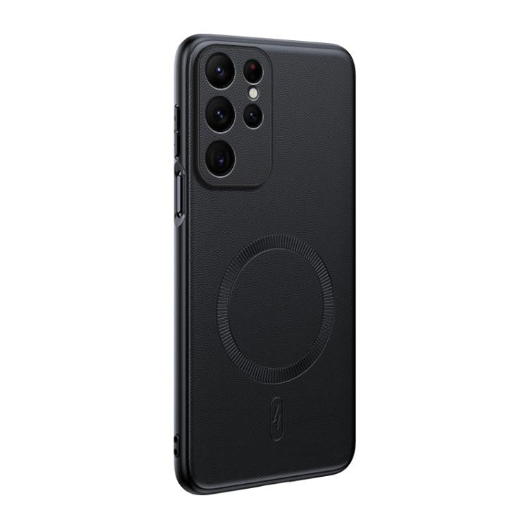 Plain Leather MagSafe Shockproof Phone Case, For Samsung Galaxy S26+ 5G, For Samsung Galaxy S26 Ultra 5G, For Samsung Galaxy S26 5G, For Samsung Galaxy S25 Edge 5G, For Samsung Galaxy S25 5G, For Samsung Galaxy S25+ 5G, For Samsung Galaxy S25 Ultra 5G ...