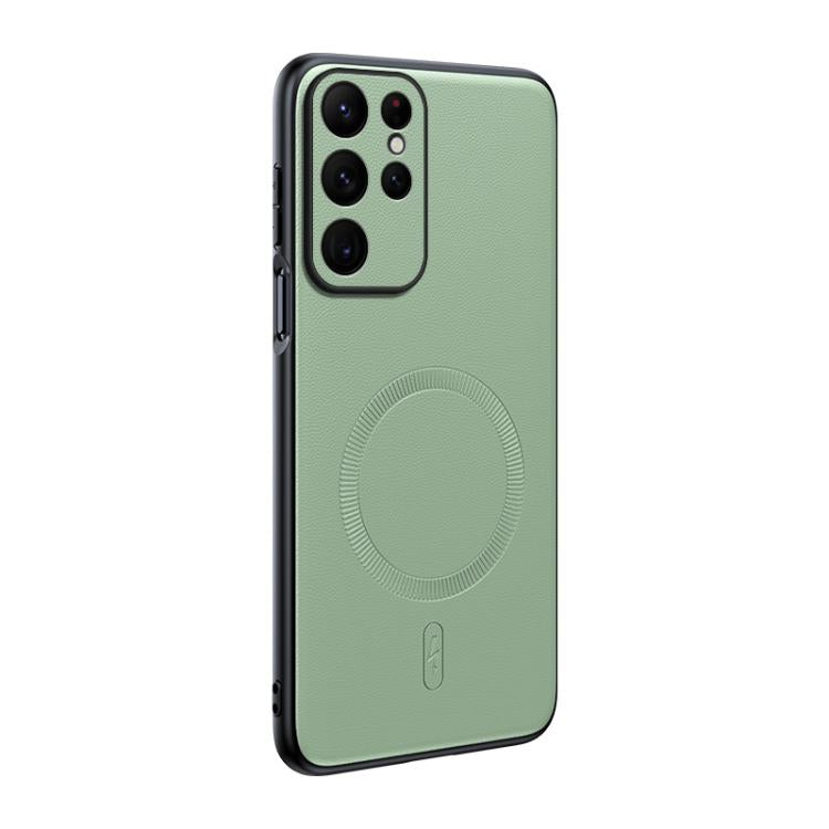 Plain Leather MagSafe Shockproof Phone Case, For Samsung Galaxy S26+ 5G, For Samsung Galaxy S26 Ultra 5G, For Samsung Galaxy S26 5G, For Samsung Galaxy S25 Edge 5G, For Samsung Galaxy S25 5G, For Samsung Galaxy S25+ 5G, For Samsung Galaxy S25 Ultra 5G ...