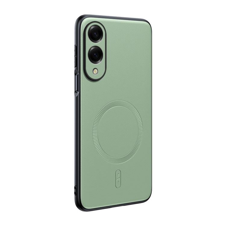 Plain Leather MagSafe Shockproof Phone Case, For Samsung Galaxy S26+ 5G, For Samsung Galaxy S26 Ultra 5G, For Samsung Galaxy S26 5G, For Samsung Galaxy S25 Edge 5G, For Samsung Galaxy S25 5G, For Samsung Galaxy S25+ 5G, For Samsung Galaxy S25 Ultra 5G ...
