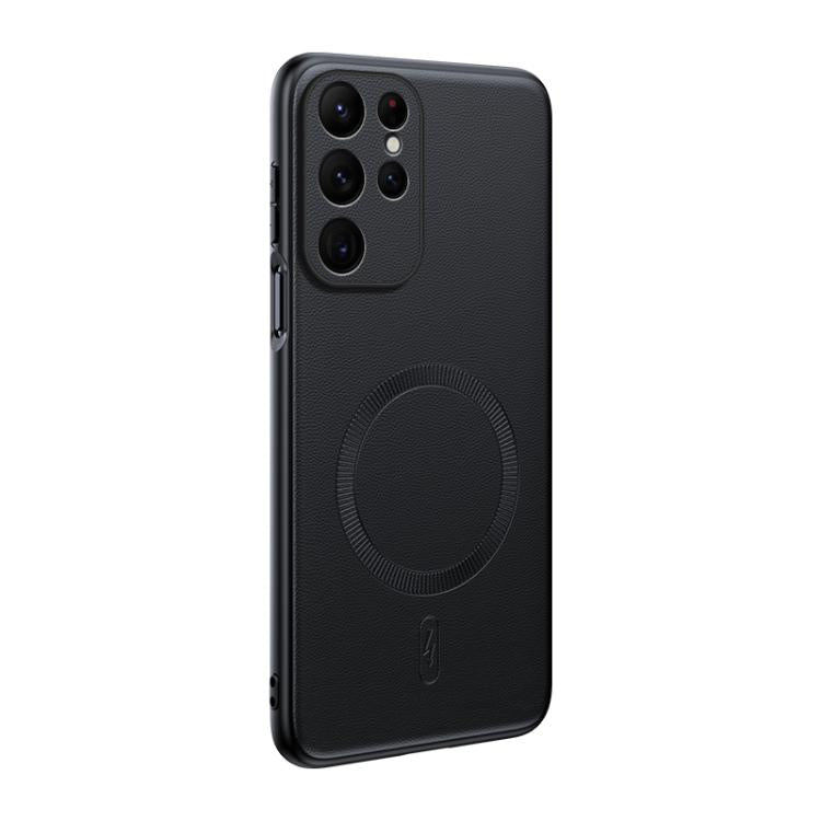 Plain Leather MagSafe Shockproof Phone Case, For Samsung Galaxy S26+ 5G, For Samsung Galaxy S26 Ultra 5G, For Samsung Galaxy S26 5G, For Samsung Galaxy S25 Edge 5G, For Samsung Galaxy S25 5G, For Samsung Galaxy S25+ 5G, For Samsung Galaxy S25 Ultra 5G ...