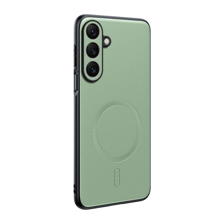 Plain Leather MagSafe Shockproof Phone Case, For Samsung Galaxy S26+ 5G, For Samsung Galaxy S26 Ultra 5G, For Samsung Galaxy S26 5G, For Samsung Galaxy S25 Edge 5G, For Samsung Galaxy S25 5G, For Samsung Galaxy S25+ 5G, For Samsung Galaxy S25 Ultra 5G ...