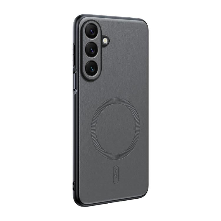 Plain Leather MagSafe Shockproof Phone Case, For Samsung Galaxy S26+ 5G, For Samsung Galaxy S26 Ultra 5G, For Samsung Galaxy S26 5G, For Samsung Galaxy S25 Edge 5G, For Samsung Galaxy S25 5G, For Samsung Galaxy S25+ 5G, For Samsung Galaxy S25 Ultra 5G ...
