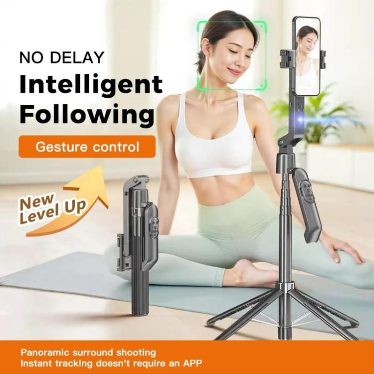 Q565 Anti Shake Extendable 4-Leg Stand Smartphone Facial Tracking Gimbal Selfie Stick
