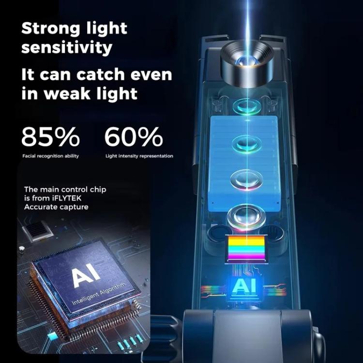 Q565 Anti Shake Extendable 4-Leg Stand Smartphone Facial Tracking Gimbal Selfie Stick