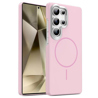 Gold Armor PC Thin Circle MagSafe Shockproof Phone Case, For Samsung Galaxy A55 5G, For Samsung Galaxy A35 5G, For Samsung Galaxy S24 Ultra 5G, For Samsung Galaxy S24+ 5G, For Samsung Galaxy S24 5G
