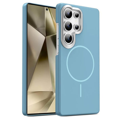 Gold Armor PC Thin Circle MagSafe Shockproof Phone Case, For Samsung Galaxy A55 5G, For Samsung Galaxy A35 5G, For Samsung Galaxy S24 Ultra 5G, For Samsung Galaxy S24+ 5G, For Samsung Galaxy S24 5G