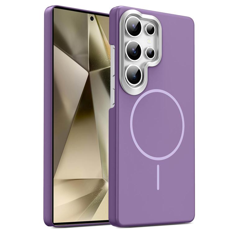 Gold Armor PC Thin Circle MagSafe Shockproof Phone Case, For Samsung Galaxy A55 5G, For Samsung Galaxy A35 5G, For Samsung Galaxy S24 Ultra 5G, For Samsung Galaxy S24+ 5G, For Samsung Galaxy S24 5G