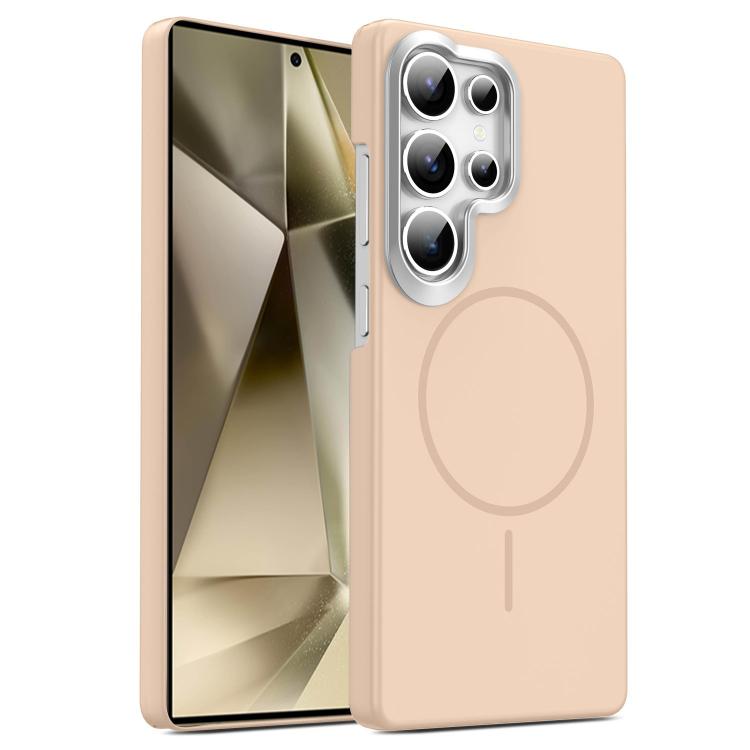 Gold Armor PC Thin Circle MagSafe Shockproof Phone Case, For Samsung Galaxy A55 5G, For Samsung Galaxy A35 5G, For Samsung Galaxy S24 Ultra 5G, For Samsung Galaxy S24+ 5G, For Samsung Galaxy S24 5G