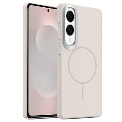 Gold Armor PC Thin Circle MagSafe Shockproof Phone Case, For Samsung Galaxy S25 Edge 5G, For Samsung Galaxy A56 5G, For Samsung Galaxy A26 5G, For Samsung Galaxy A36 5G, For Samsung Galaxy S25 5G
