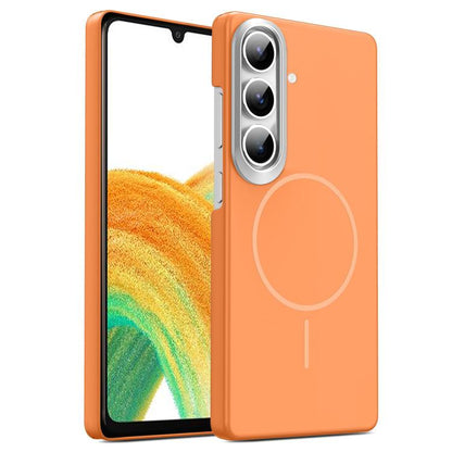 Gold Armor PC Thin Circle MagSafe Shockproof Phone Case, For Samsung Galaxy A34 5G, For Samsung Galaxy A54 5G, For Samsung Galaxy S23 Ultra 5G, For Samsung Galaxy S23 5G, For Samsung Galaxy A53 5G