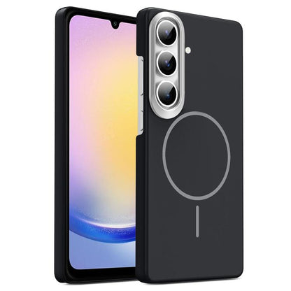 Gold Armor PC Thin Circle MagSafe Shockproof Phone Case, For Samsung Galaxy A05, For Samsung Galaxy A05s, For Samsung Galaxy A25 5G, For Samsung Galaxy S23 FE 5G, For Samsung Galaxy A24 4G