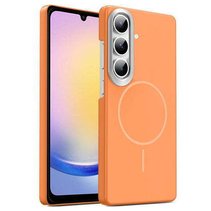 Gold Armor PC Thin Circle MagSafe Shockproof Phone Case, For Samsung Galaxy A05, For Samsung Galaxy A05s, For Samsung Galaxy A25 5G, For Samsung Galaxy S23 FE 5G, For Samsung Galaxy A24 4G