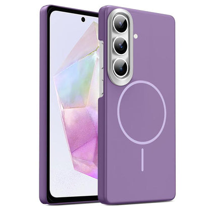 Gold Armor PC Thin Circle MagSafe Shockproof Phone Case, For Samsung Galaxy A55 5G, For Samsung Galaxy A35 5G, For Samsung Galaxy S24 Ultra 5G, For Samsung Galaxy S24+ 5G, For Samsung Galaxy S24 5G