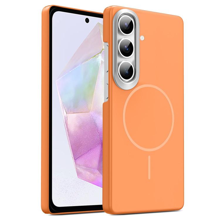 Gold Armor PC Thin Circle MagSafe Shockproof Phone Case, For Samsung Galaxy A55 5G, For Samsung Galaxy A35 5G, For Samsung Galaxy S24 Ultra 5G, For Samsung Galaxy S24+ 5G, For Samsung Galaxy S24 5G