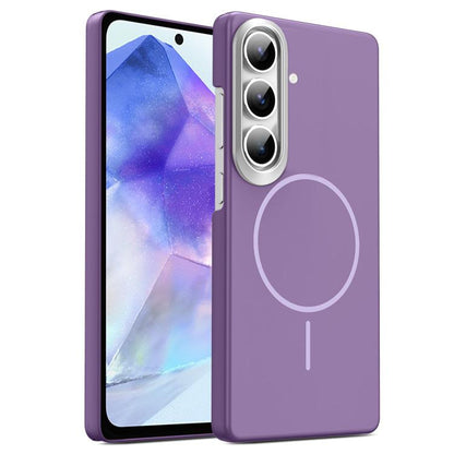 Gold Armor PC Thin Circle MagSafe Shockproof Phone Case, For Samsung Galaxy A55 5G, For Samsung Galaxy A35 5G, For Samsung Galaxy S24 Ultra 5G, For Samsung Galaxy S24+ 5G, For Samsung Galaxy S24 5G
