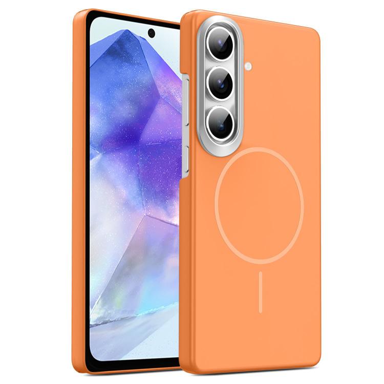 Gold Armor PC Thin Circle MagSafe Shockproof Phone Case, For Samsung Galaxy A55 5G, For Samsung Galaxy A35 5G, For Samsung Galaxy S24 Ultra 5G, For Samsung Galaxy S24+ 5G, For Samsung Galaxy S24 5G
