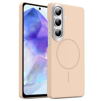 Gold Armor PC Thin Circle MagSafe Shockproof Phone Case, For Samsung Galaxy A55 5G, For Samsung Galaxy A35 5G, For Samsung Galaxy S24 Ultra 5G, For Samsung Galaxy S24+ 5G, For Samsung Galaxy S24 5G