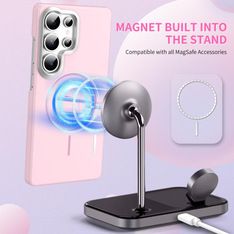 Gold Armor PC Thin Circle MagSafe Shockproof Phone Case, For Samsung Galaxy S25+ 5G, For Samsung Galaxy S25 Ultra 5G, For Samsung Galaxy A16 5G, For Samsung Galaxy A06 4G, For Samsung Galaxy S24 FE 5G