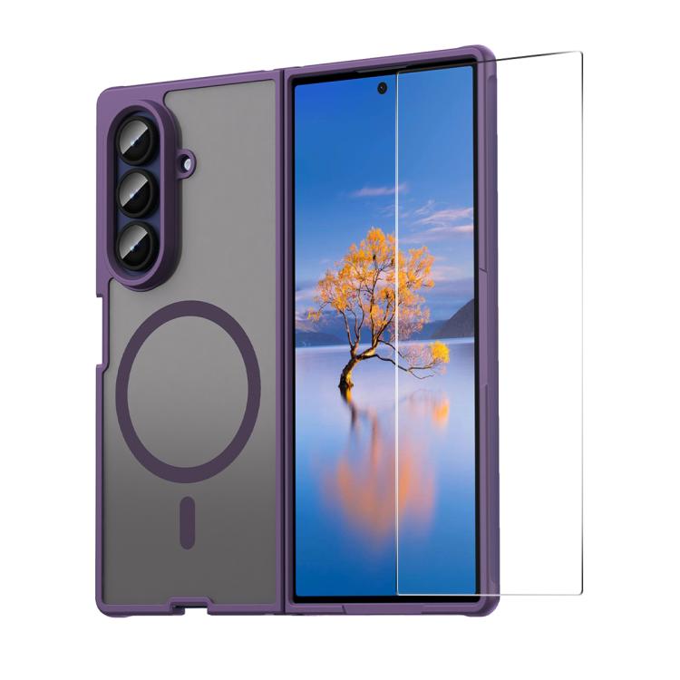 ENKAY Hat-Prince MagSafe Matte Translucent Shockproof Phone Case with Large Arc Edge Film