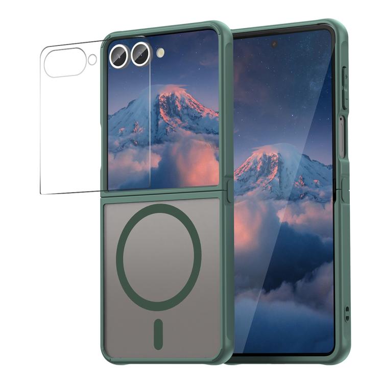 ENKAY Hat-Prince MagSafe Matte Translucent Shockproof Phone Case with Large Arc Edge Film