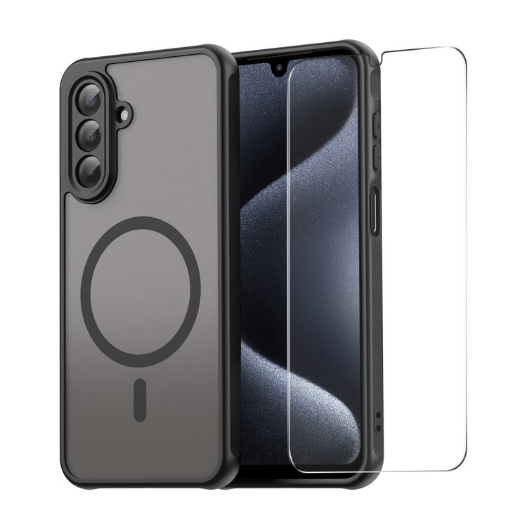 ENKAY Hat-Prince MagSafe Matte Translucent Shockproof Phone Case with Large Arc Edge Film