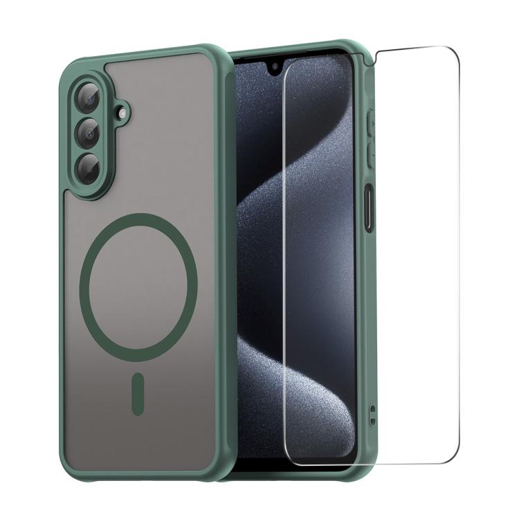 ENKAY Hat-Prince MagSafe Matte Translucent Shockproof Phone Case with Large Arc Edge Film