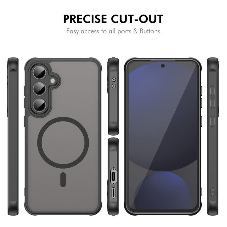 ENKAY Hat-Prince MagSafe Matte Translucent Shockproof Phone Case with Large Arc Edge Film