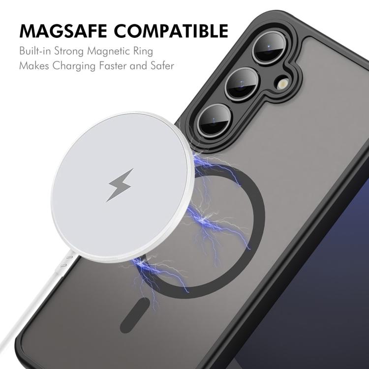 ENKAY Hat-Prince MagSafe Matte Translucent Shockproof Phone Case with Large Arc Edge Film