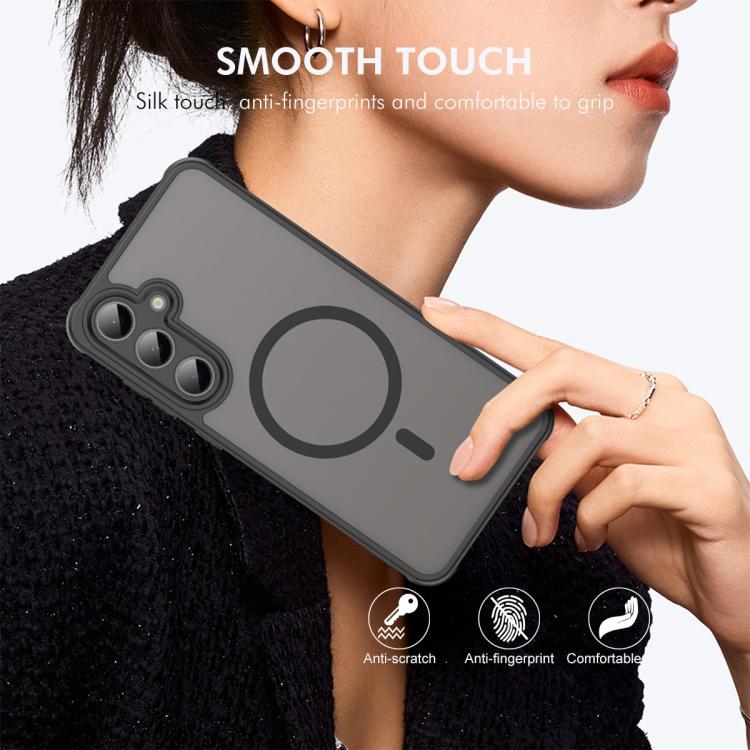 ENKAY Hat-Prince MagSafe Matte Translucent Shockproof Phone Case with Large Arc Edge Film