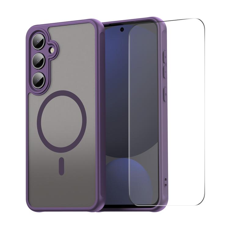 ENKAY Hat-Prince MagSafe Matte Translucent Shockproof Phone Case with Large Arc Edge Film