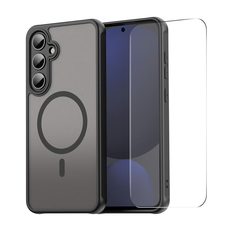 ENKAY Hat-Prince MagSafe Matte Translucent Shockproof Phone Case with Large Arc Edge Film