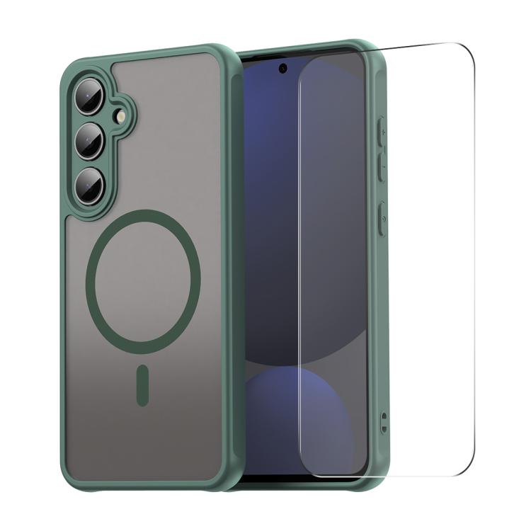 ENKAY Hat-Prince MagSafe Matte Translucent Shockproof Phone Case with Large Arc Edge Film