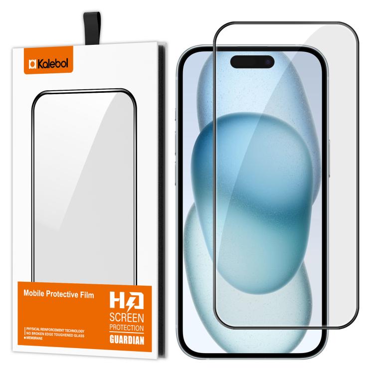 Kalebol High-Aluminum Screen-Printed Full-Coverage Anti-Fingerprint Black-Bordered HD Tempered Glass Film