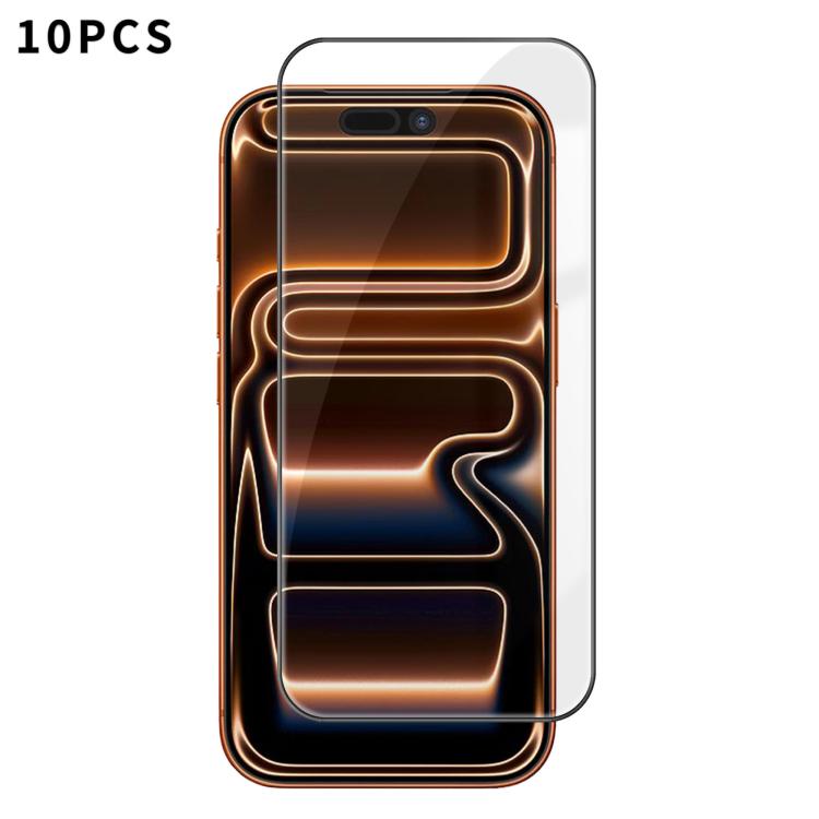 10pcs Kalebol High-Aluminum Screen-Printed Full-Coverage Anti-Fingerprint Black-Bordered HD Tempered Glass Film