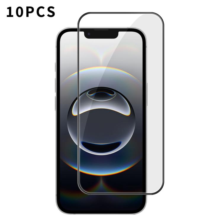 10pcs Kalebol High-Aluminum Screen-Printed Full-Coverage Anti-Fingerprint Black-Bordered HD Tempered Glass Film