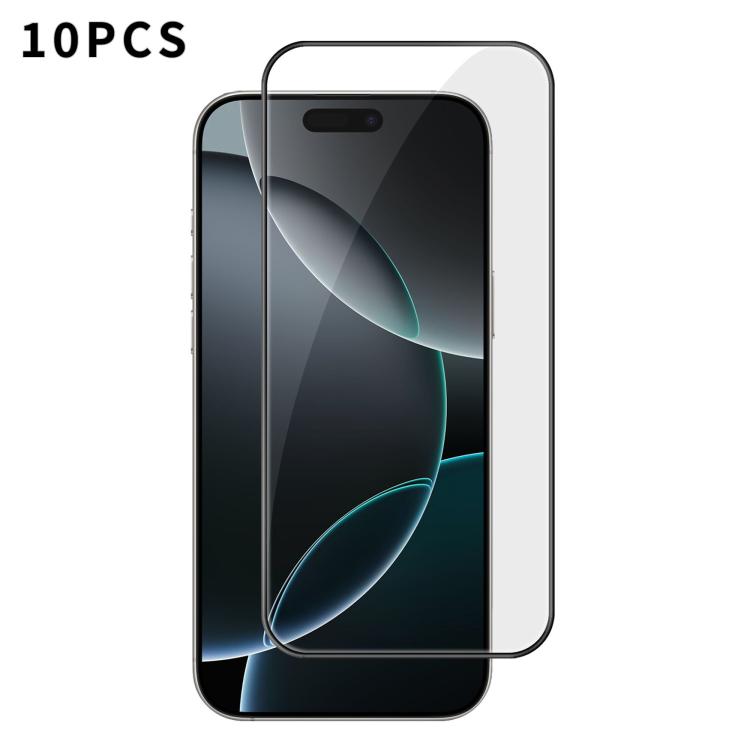 10pcs Kalebol High-Aluminum Screen-Printed Full-Coverage Anti-Fingerprint Black-Bordered HD Tempered Glass Film